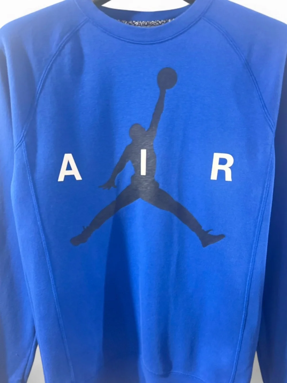 Air Jordan Royal Blue Crewneck Logo Graphic Sweatshirt Size Men’s Small